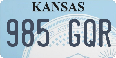 KS license plate 985GQR