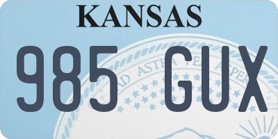 KS license plate 985GUX