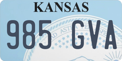 KS license plate 985GVA