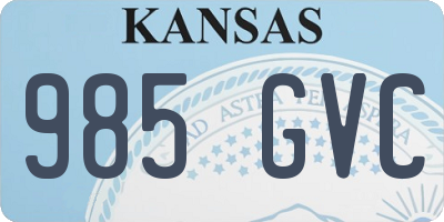 KS license plate 985GVC