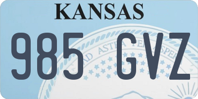 KS license plate 985GVZ