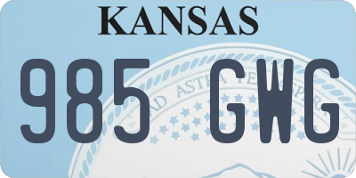 KS license plate 985GWG