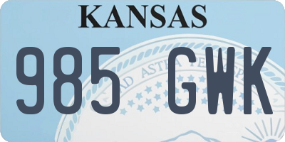 KS license plate 985GWK
