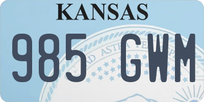 KS license plate 985GWM