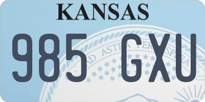 KS license plate 985GXU