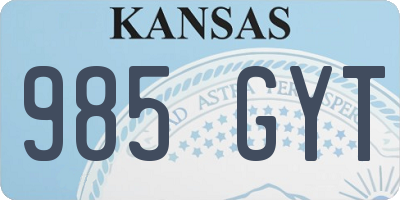 KS license plate 985GYT