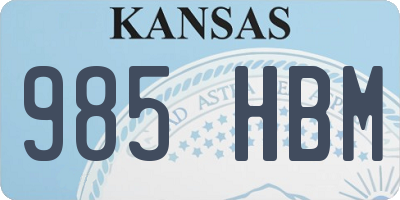 KS license plate 985HBM