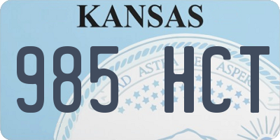 KS license plate 985HCT