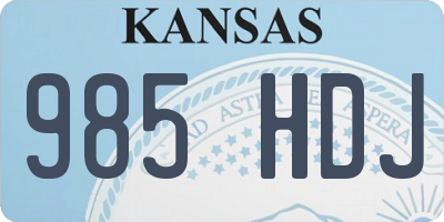 KS license plate 985HDJ