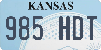 KS license plate 985HDT
