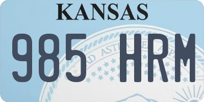 KS license plate 985HRM