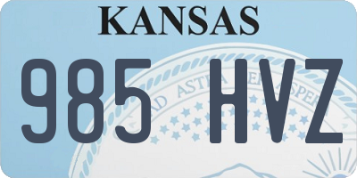 KS license plate 985HVZ