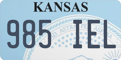 KS license plate 985IEL