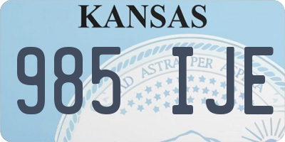 KS license plate 985IJE