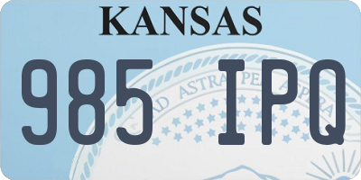 KS license plate 985IPQ