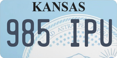 KS license plate 985IPU