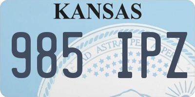 KS license plate 985IPZ