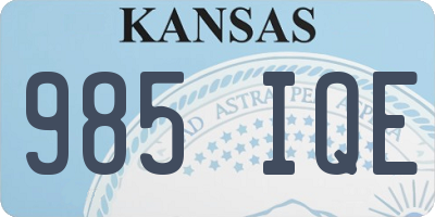 KS license plate 985IQE