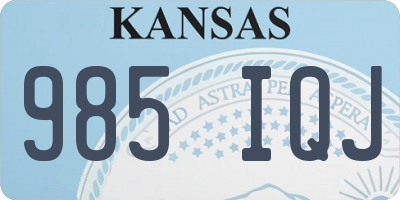 KS license plate 985IQJ