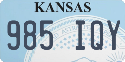 KS license plate 985IQY