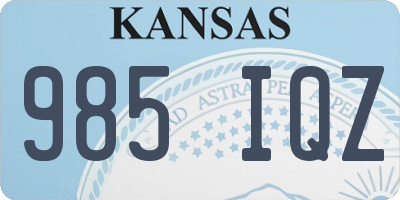 KS license plate 985IQZ