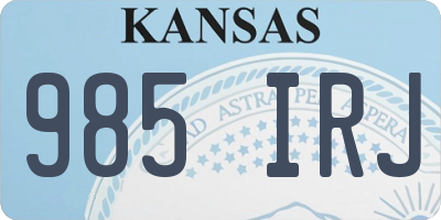 KS license plate 985IRJ