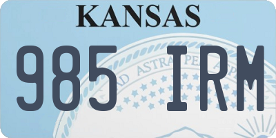 KS license plate 985IRM