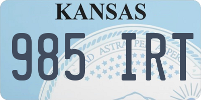 KS license plate 985IRT