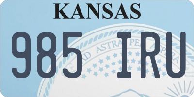KS license plate 985IRU