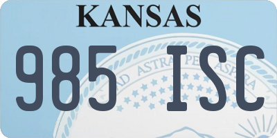 KS license plate 985ISC