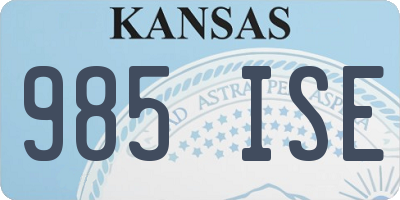 KS license plate 985ISE