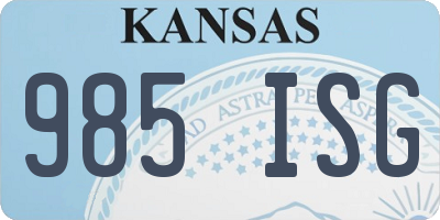 KS license plate 985ISG