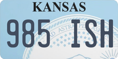 KS license plate 985ISH