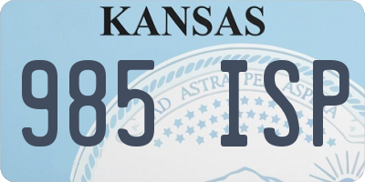 KS license plate 985ISP