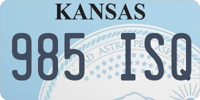 KS license plate 985ISQ