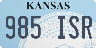 KS license plate 985ISR