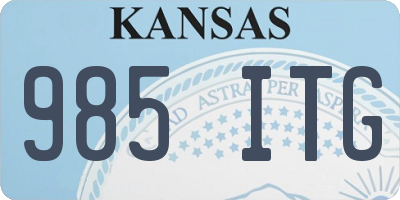 KS license plate 985ITG