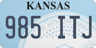 KS license plate 985ITJ