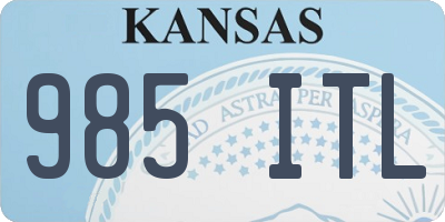 KS license plate 985ITL