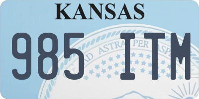 KS license plate 985ITM