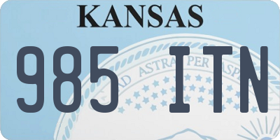 KS license plate 985ITN