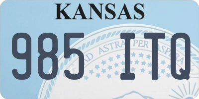 KS license plate 985ITQ