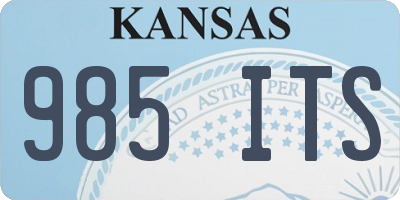 KS license plate 985ITS