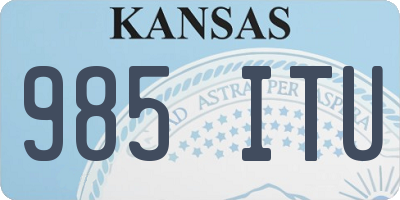 KS license plate 985ITU