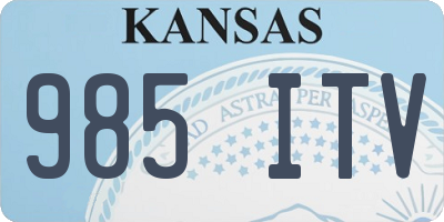 KS license plate 985ITV