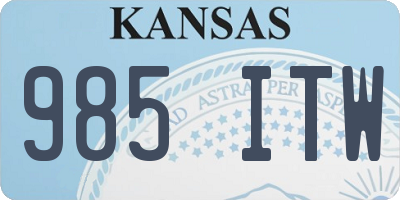 KS license plate 985ITW