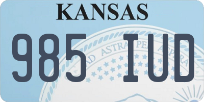KS license plate 985IUD