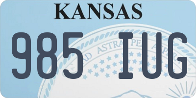 KS license plate 985IUG