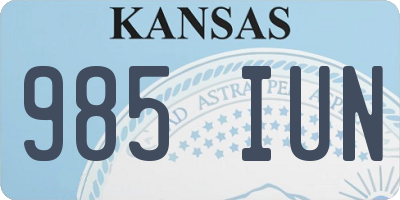 KS license plate 985IUN