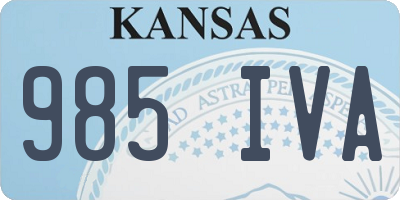 KS license plate 985IVA